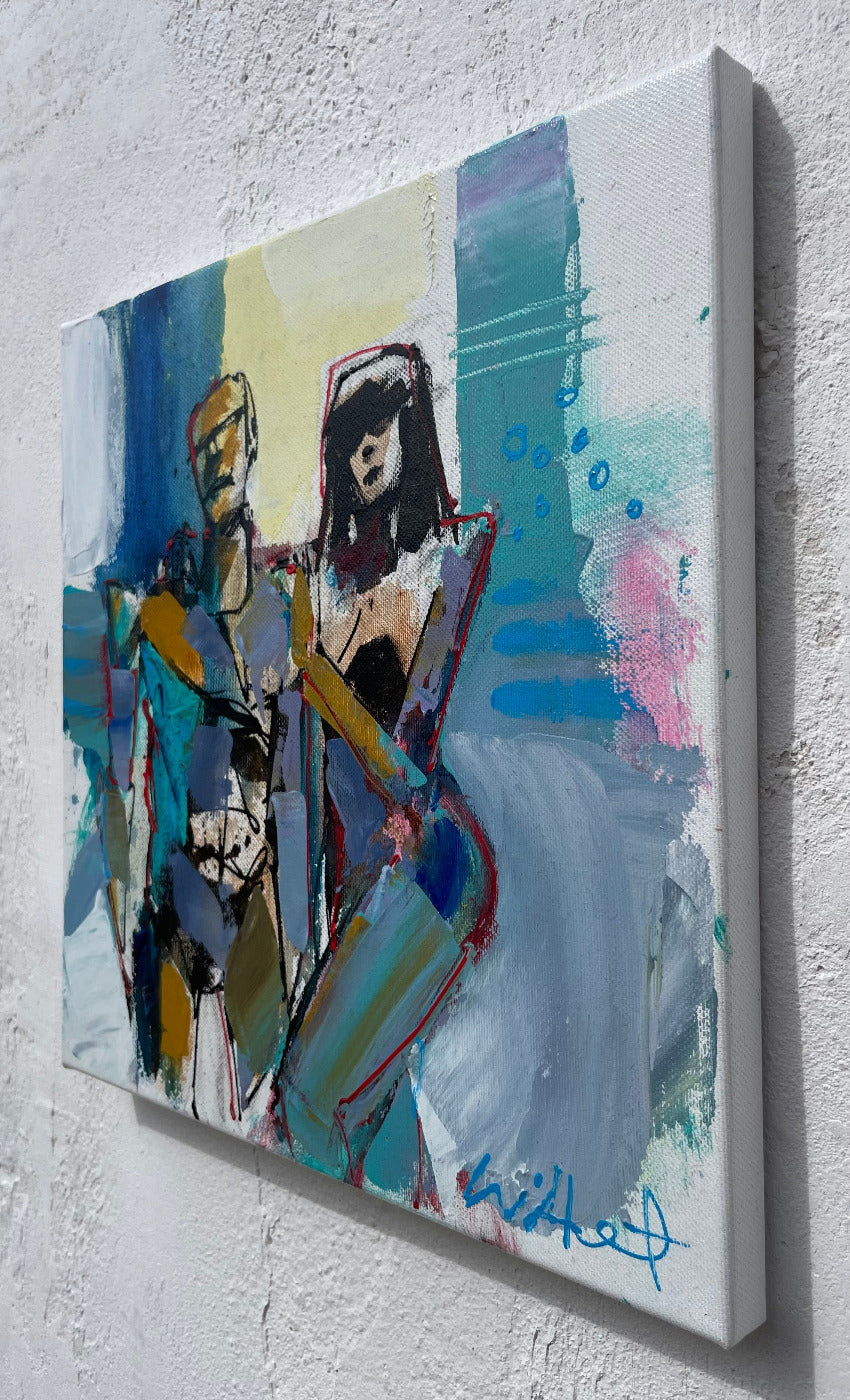 Side view of painting on exterior wall